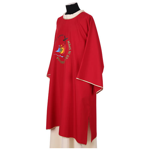 Dalmática Jubileo 2025 logotipo impreso 4 colores tejido Vatican 11