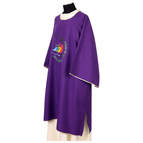 Dalmática Jubileo 2025 logotipo impreso 4 colores tejido Vatican 13