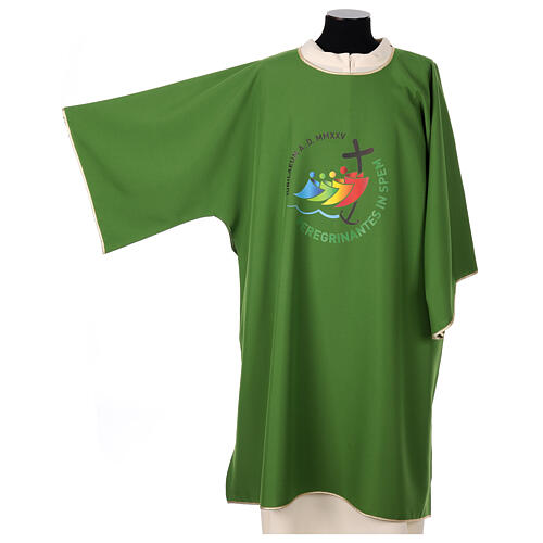 Dalmatic Jubilee 2025 logo printed in 4 colors Vatican fabric 3