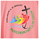 Pink dalmatic Jubilee 2025 Vatican logo print fabric s2