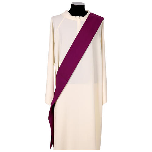 Dalmatic morello Jubilee 2025 logo print colors Vatican fabric 6