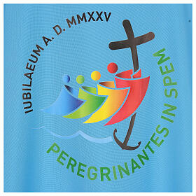 Marian dalmatic with Jubilee 2025 logo, print on Vatican fabric