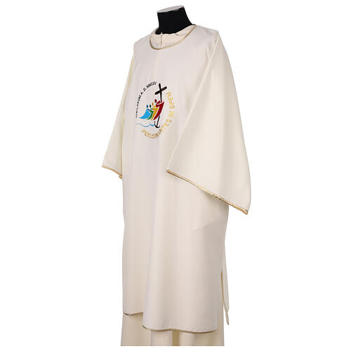 Embroidered dalmatic, Jubilee 2025 logo on Vatican fabric, 4 colours 12