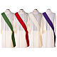 Dalmatica ricamata Giubileo 2025 4 colori liturgici tessuto Vatican s16