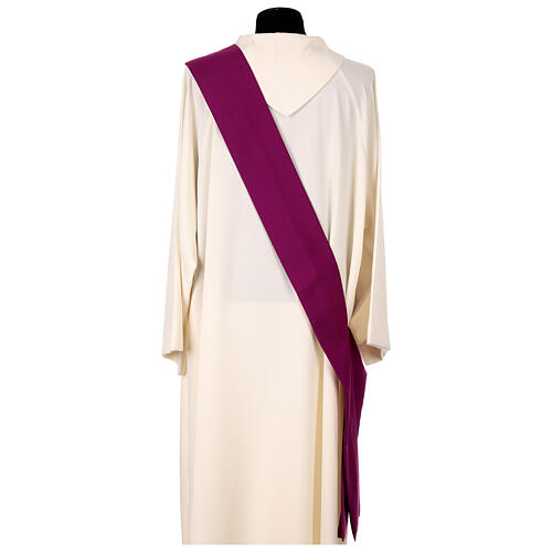 Tyrian purple dalmatic, embroidered Jubilee 2025 logo on Vatican fabric 7