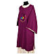 Tyrian purple dalmatic, embroidered Jubilee 2025 logo on Vatican fabric s4