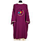 Tyrian purple dalmatic, embroidered Jubilee 2025 logo on Vatican fabric s5