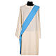 Embroidered dalmatic, Jubilee 2025 logo on Vatican light blue fabric s6