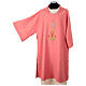 Embroidered pink dalmatic with cross, flame, Alpha, and Omega s3