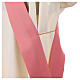 Embroidered pink dalmatic with cross, flame, Alpha, and Omega s8