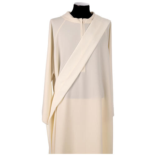 Ivory dalmatic with rich red and gold galloon 7