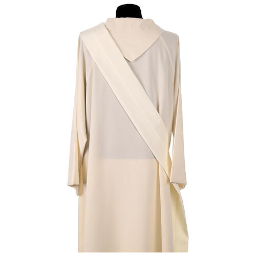 Ivory dalmatic with rich red and gold galloon 8