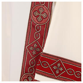 Dalmatica avorio ricco gallone rosso oro