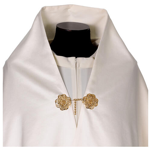 Solemn humeral veil with gold embroidery and jewel button 6