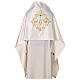 Solemn humeral veil with gold embroidery and jewel button s1