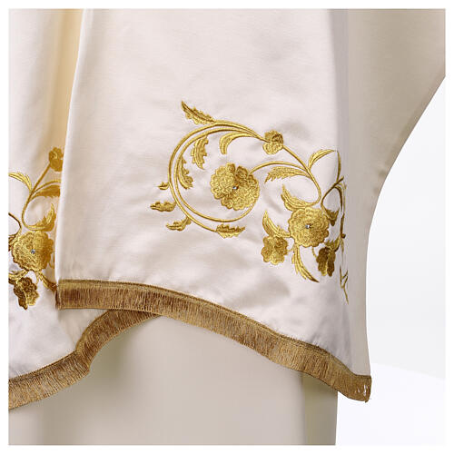 Voile huméral solennel broderie or avec bouton bijou 7