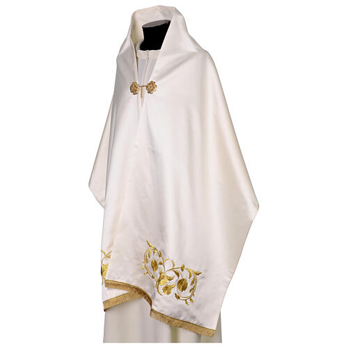 Voile huméral solennel broderie or avec bouton bijou 8