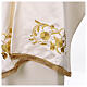 Voile huméral solennel broderie or avec bouton bijou s7