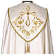 Capa de asperges solene com bordado dourado s2