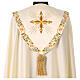 Chasuble in pure wool with cross and floral embroidery by Gamma s2