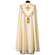 Chasuble in pure wool with cross and floral embroidery by Gamma s7