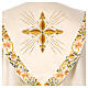Chasuble in pure wool with cross and floral embroidery by Gamma s8