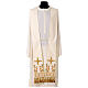Chasuble in pure wool with cross and floral embroidery by Gamma s9
