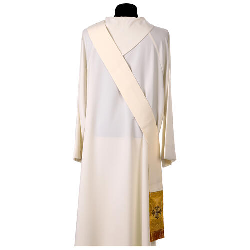 Dalmatic with brocade gold galloon and black gold embroidered crosses 9