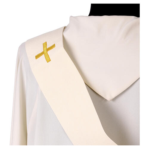 Dalmatic with brocade gold galloon and black gold embroidered crosses 10