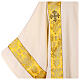 Dalmática entorchado brocado oro bordado cruces oro negro s2