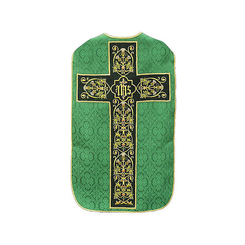 Roman chasuble with IHS cross and floral details 9