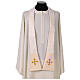 Chasuble romaine IHS croix détails floraux s12