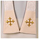 Chasuble romaine IHS croix détails floraux s13