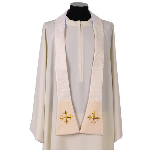 Casula romana IHS croce dettagli floreali 12