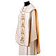 Casula romana IHS croce dettagli floreali s6