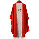 Red Jubilee 2025 chasuble with woven official logo s4