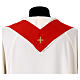 Chasuble Jubilé 2025 rouge avec logo officiel tissé s6