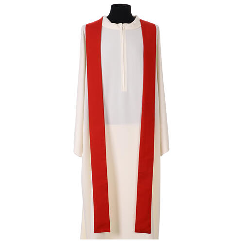 Red Jubilee 2025 Chasuble with Woven Official Logo 5