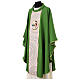 Chasuble verte logo officiel Jubilé 2025 galon ivoire s3