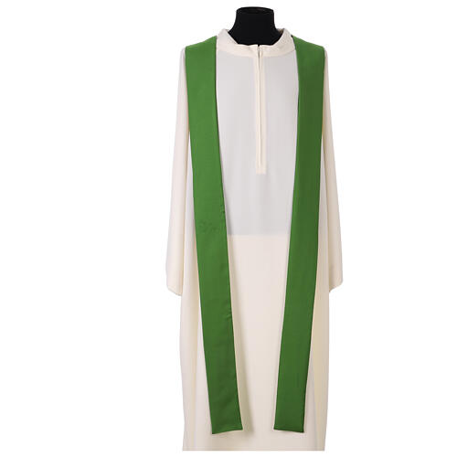Green Chasuble with Official Jubilee 2025 Ivory Galloon 5
