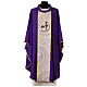 Chasuble violette avec galon logo officiel Jubilé 2025 tissé s1