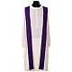 Chasuble violette avec galon logo officiel Jubilé 2025 tissé s5