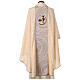 Casula logótipo oficial Jubileu 2025 cor de marfim marfim damascado s4