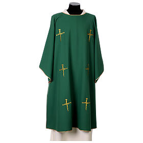 Deacon Dalmatic with Cross Nail and Gold Thread Embroidery by Vebi Confezioni