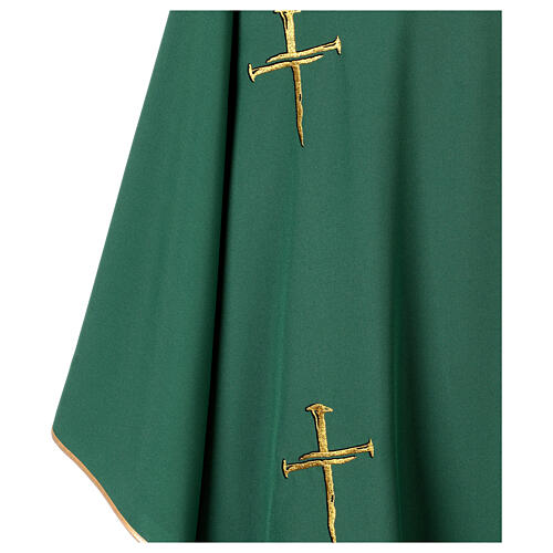 Deacon Dalmatic with Cross Nail and Gold Thread Embroidery by Vebi Confezioni 3