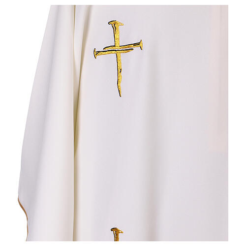 Deacon Dalmatic with Cross Nail and Gold Thread Embroidery by Vebi Confezioni 5