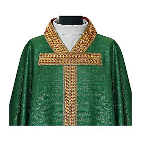 Chasuble with Tau-shaped band, trimming with red base