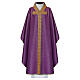 Chasuble croix Tau bande centrale passementerie fond rouge s7