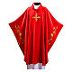 Chasuble with golden cross embroidery and Eucharistic symbols s3