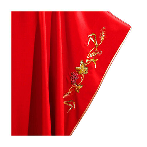 Chasuble with Golden Cross Embroidery and Eucharistic Symbols 4